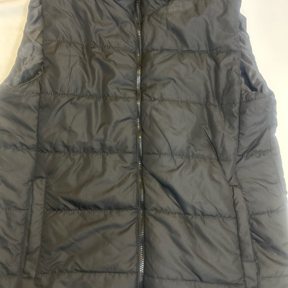 Open Trails Mens Sz Xl Puffer Vest Zip Black Puffer Vest